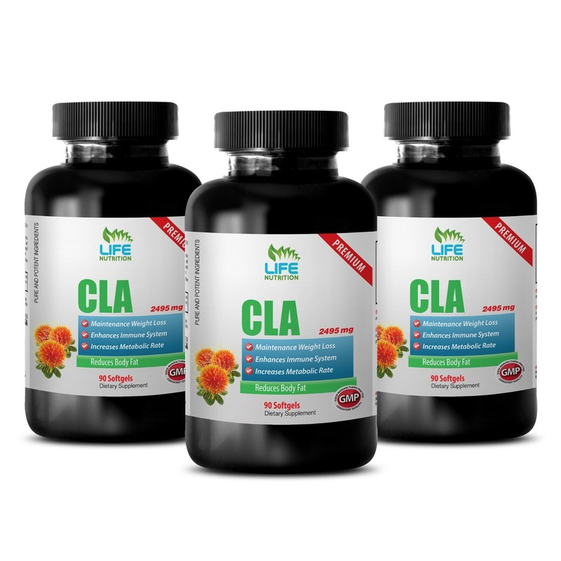 Natural Appetite Control Softgels – CLA OIL 2495mg – 3 Bottles 270 Capsules