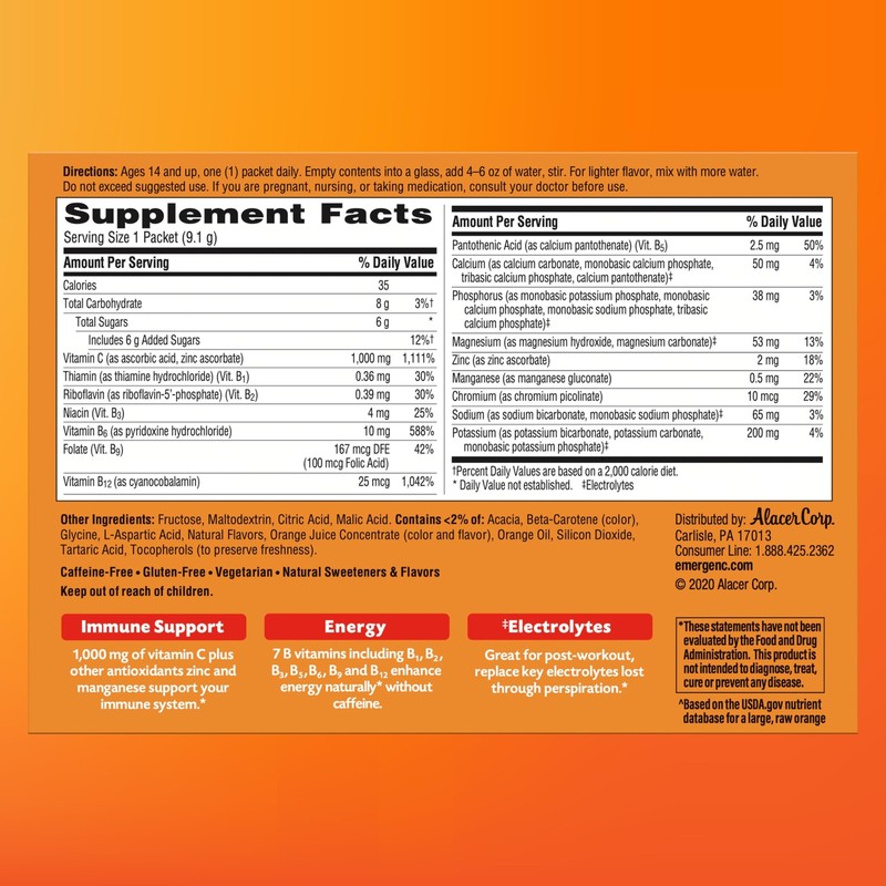 Emergen-C 1000mg Vitamin C Powder, with Antioxidants, B Vitamins and gallery