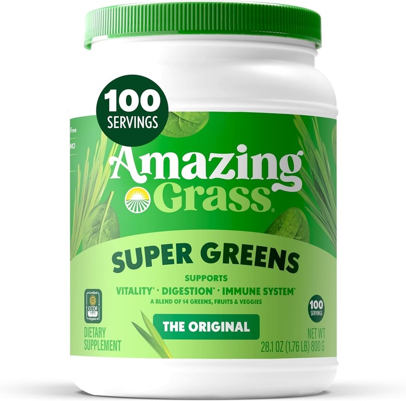 Amazing Grass Super Greens The Original 100 Servings 800g CCOF Organic Powder