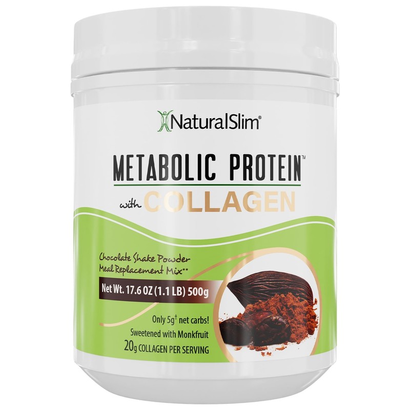 NaturalSlim Metabolic Protein Shake Powder with Collagen – Meal Replacement