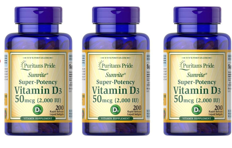 Vitamin D3 2000IU 2 X 200 pills=400 Softgels Max Strength MADE USA D 10/2026 gallery
