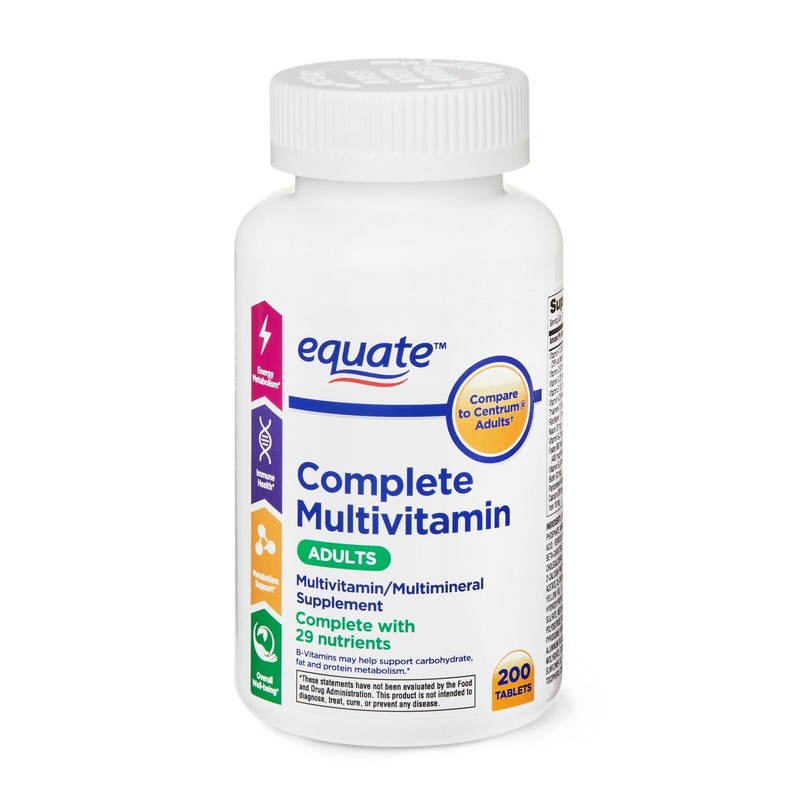 Equate Complete Multivitamin Tablets Men 50 Plus 200 Count..+