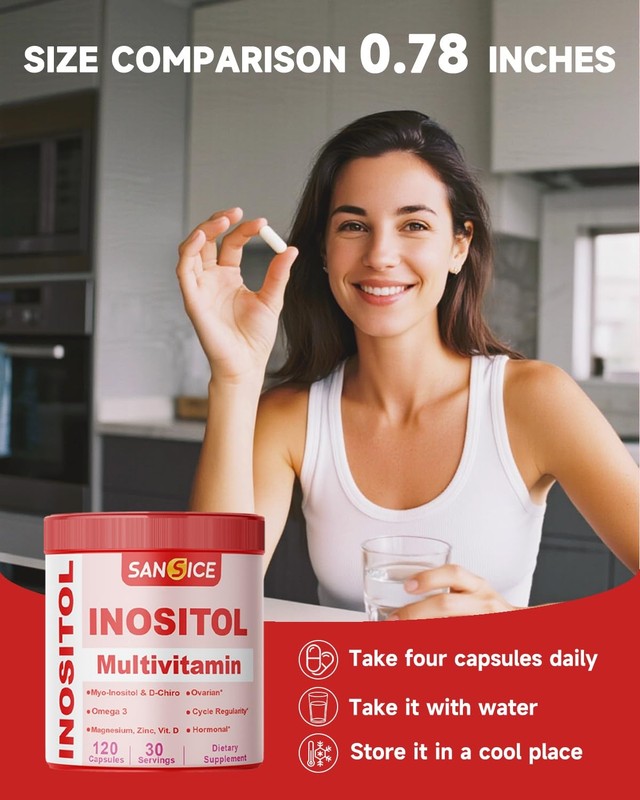 Myo & D-Chiro Inositol Multivitamin Capsules, 2000mg Myo-Inositol & 50mg D-Ch... gallery