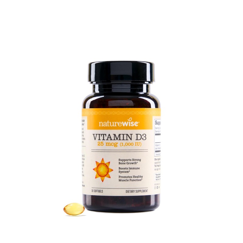 NatureWise Vitamin D3 1000iu 25 mcg 30-Day Supply for Immune Support, Healthy…