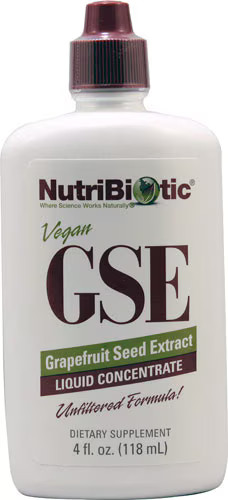2 X NutriBiotic Vegan GSE Grapefruit Seed Extract Liquid Concentrate — 4 fl oz