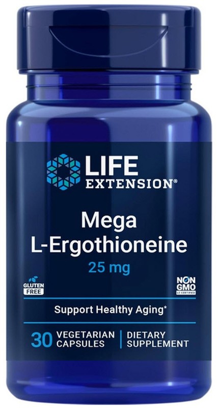 MEGA L-ERGOTHIONEINE HEALTHY AGING 30 Vege Caps 25mg LIFE EXTENSION