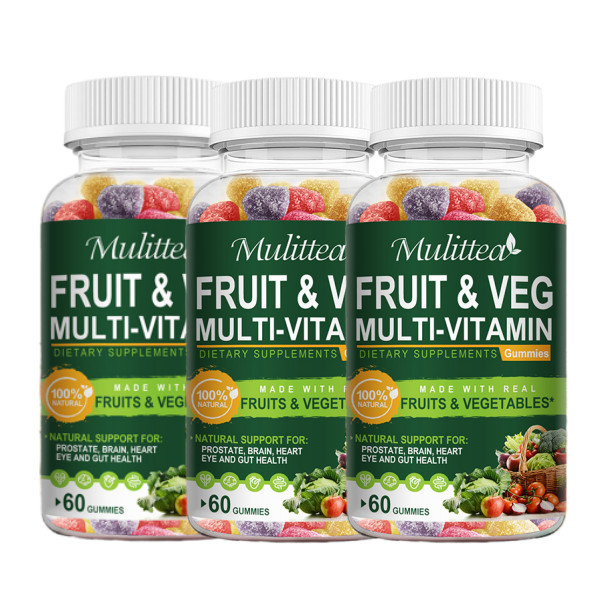 60 Gummies Nature Fruits Veggies Supplement Fruits Vegetable Vitamins & Minerals gallery