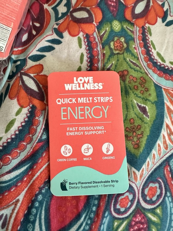 Love Wellness Energy Quick Melt Strips, Exp 08/27, Quantity 15