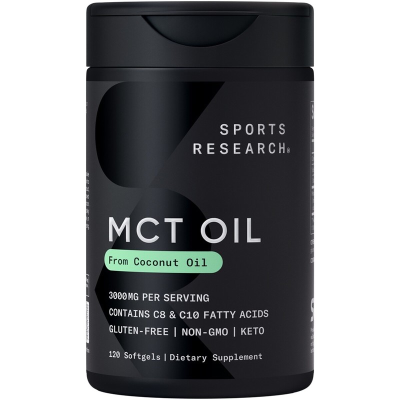 SR Keto MCT Oil – Fuel for Brain & Body – from Non-GMO Coconuts (120 Softgels)