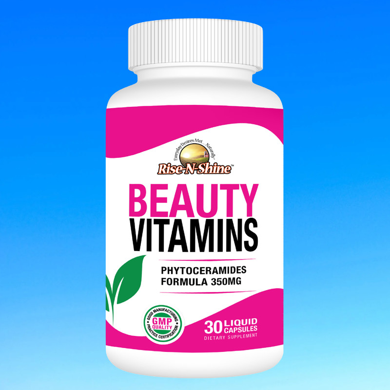 Beauty Vitamins w/ Phytoceramides Vitamin C Anti Aging Skin Hair Nails FREE Ship