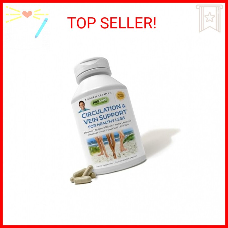 ANDREW LESSMAN Circulation & Vein Support for Healthy Legs 30 Capsules – High Bi