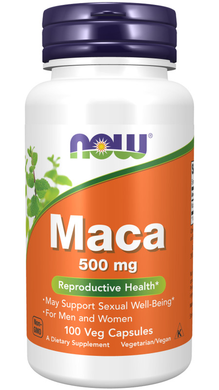 NOW FOODS Maca 500 mg 100 Caps Reproductive Health 06/25EXP