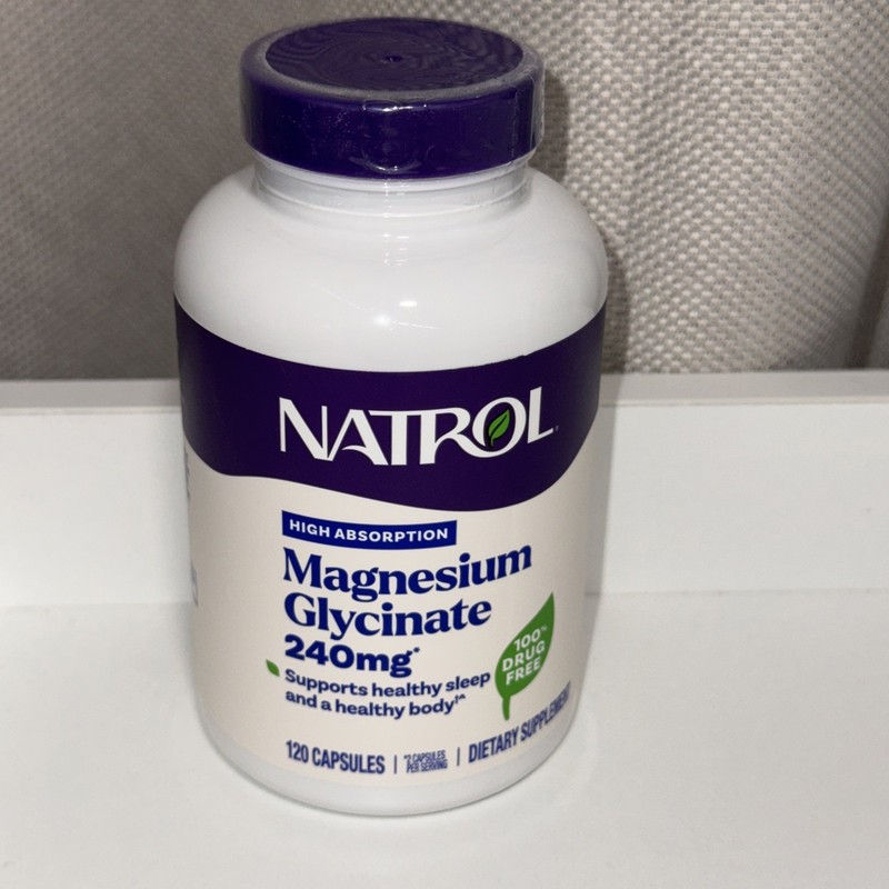Natrol Magnesium Glycinate 240 mg High Absorption 120 CAPSULES / 2 month Supply
