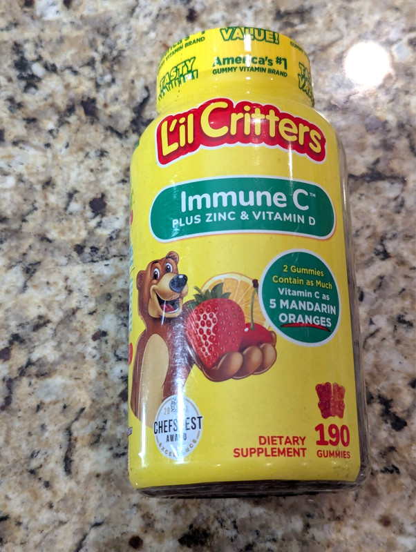 L’il Critters Immunce C Plus Zinc Vitamin D 190 gummies exp: 06/2026