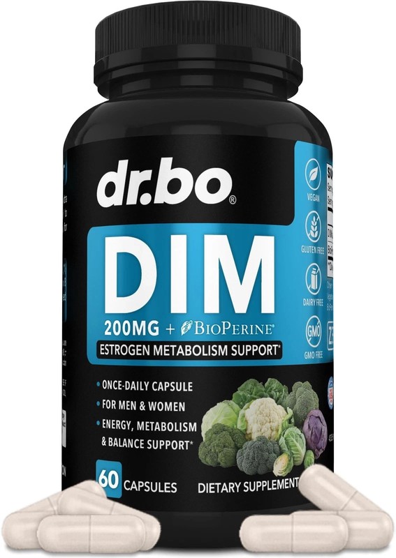 DIM Supplement for Women & Men 200mg – Androgen Estrogen Blocker for Men & Wo…