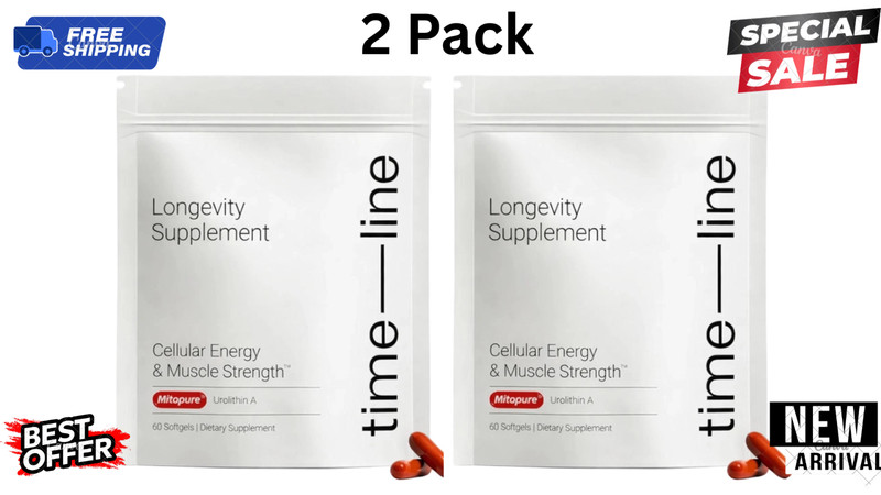2-Pack Timeline Mitopure Urolithin A 500mg 60 Softgels Longevity Supplement!!!