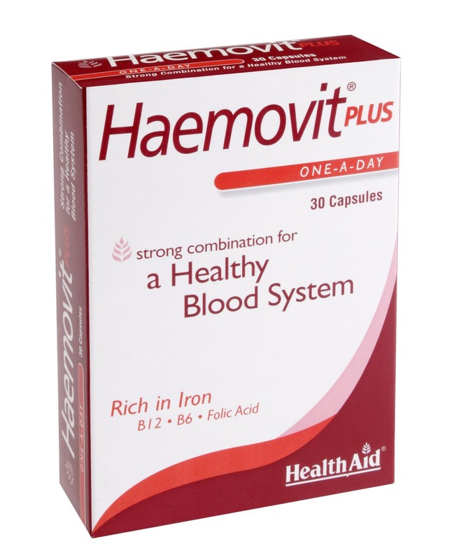 Plus Iron Folic Acid B12 – 30 Capsules By Healthaid