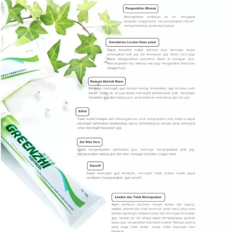 5x Greenzhi Health Toothgel Toothpaste Natural Gel New ORIGINAL 100g - FAST SHIP gallery