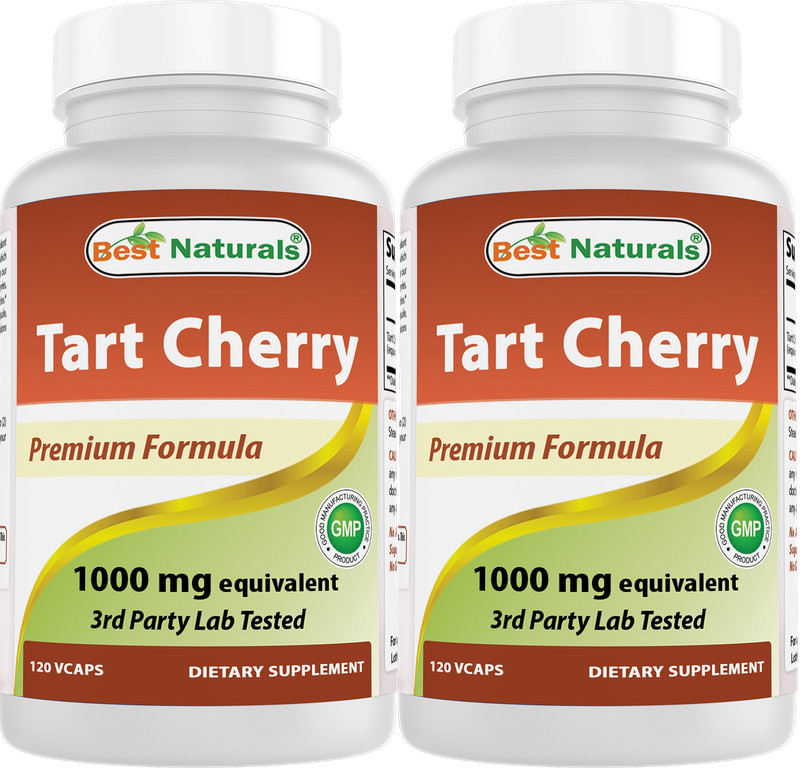 2 Pack Best Naturals Tart Cherry 1000 mg 120 Capsules
