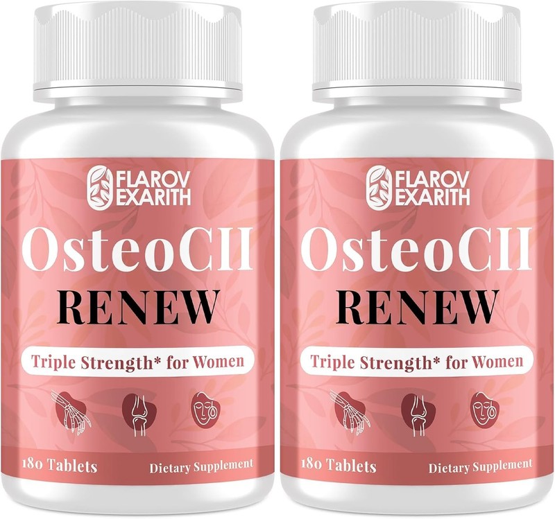 Joint Supplements for Women OsteoCII Renew Triple 360 Count (Pack of 1), Pink