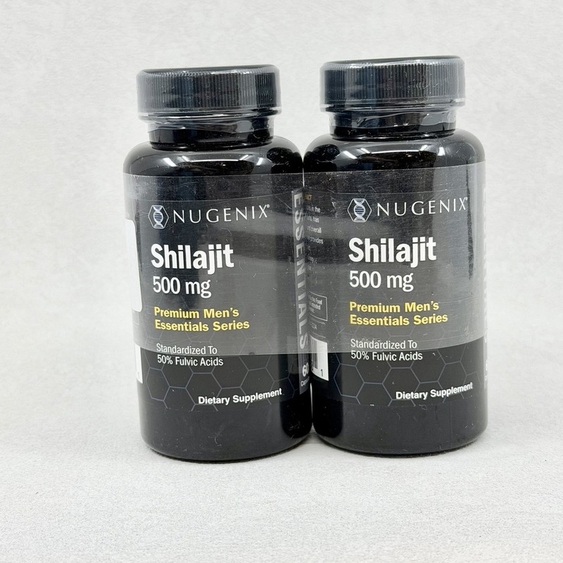 Nugenix Essentials Shilajit Supplement 60ct 500mg 50% Fulvic Acids NEW EXP 12/26