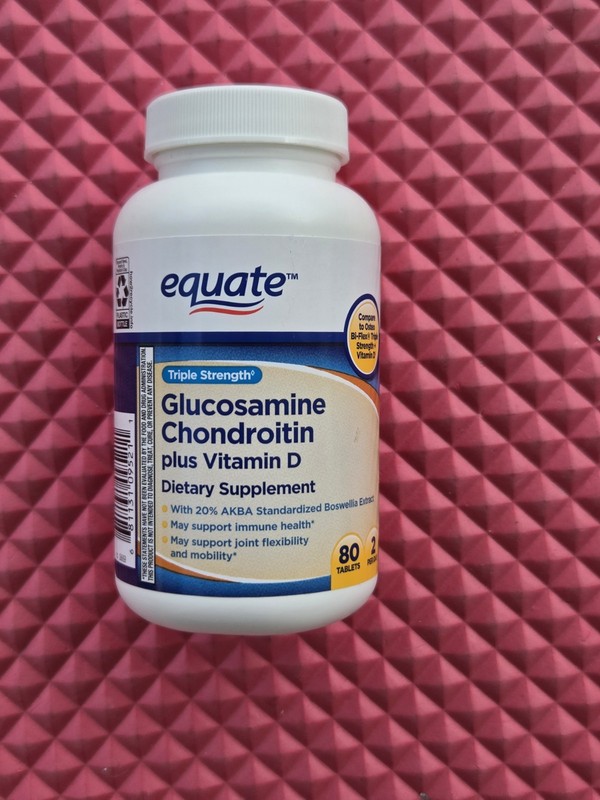 Equate Triple Strength Glucosamine Chondroitin Plus Vitamin D Tablets, 80 Ct
