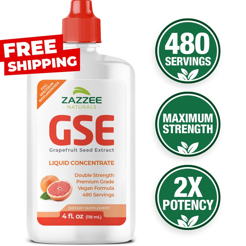 Zazzee GSE Grapefruit Seed Extract 4 Ounces, 100 mg Strength, 480 Servings
