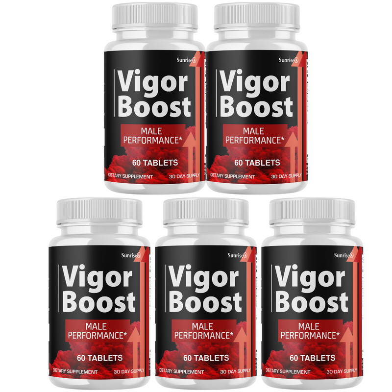 Vigor Boost Stamina Support, (5 Pack) Official Male Performance Supplement