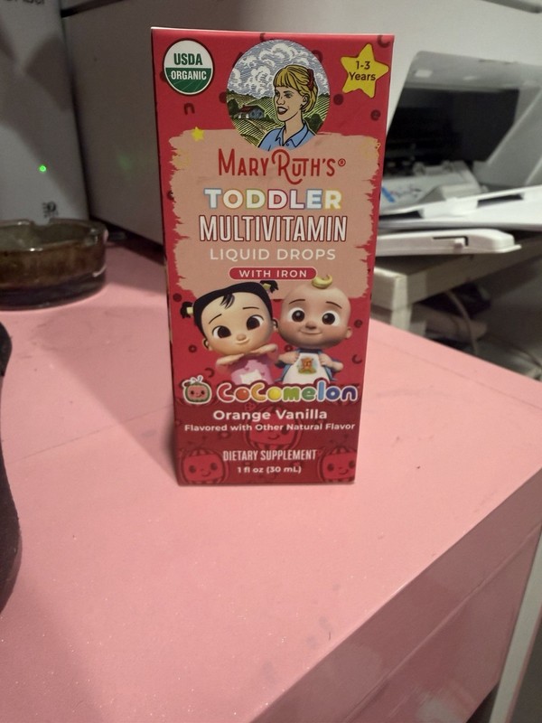 MARY RUTH’S TODDLER MULTIVITAMIN LIQUID DROP W/ IRON Orange Vanilla
