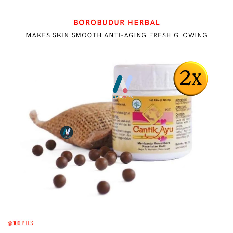 BOROBUDUR Ayu Natural Makes Skin Smooth Anti-Aging Fresh Glowing 2X100 Pills gallery