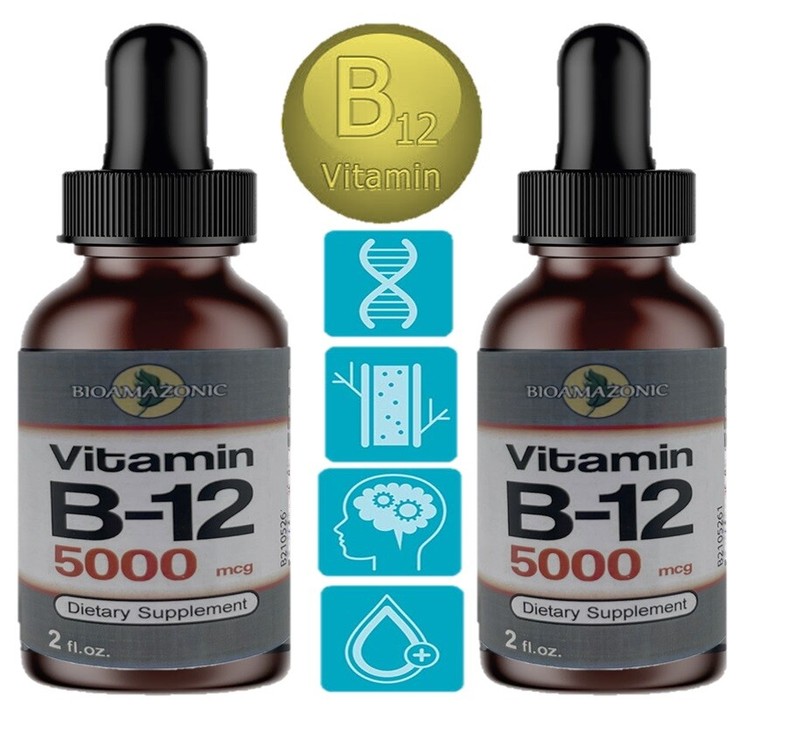 2 B-12 Energy Berry Fruits Methylcobalamin B12,B1,B6,B2,B3,B5,B9 4OZ TOTAL
