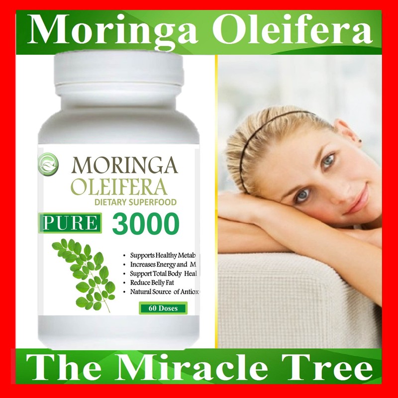 4X BOTTLE OF NATURAL ORGANIC SUPERFOOD Moringa Oleifera Vegetarian 240 Doses
