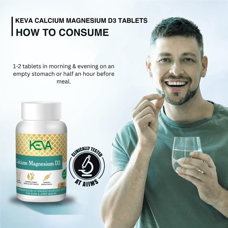 3 Pack KE.VA Calcium Magnesium D3 180 Tablets Daily Use gallery