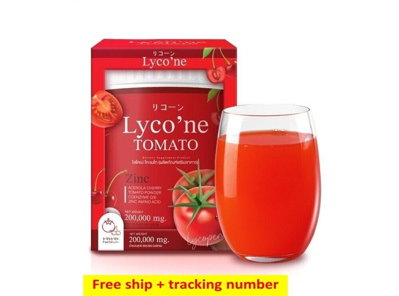 LYCONE TOMATO Lycopene Drink Powder Glutathione Q10 Bright Skin Reduce Acne 200g