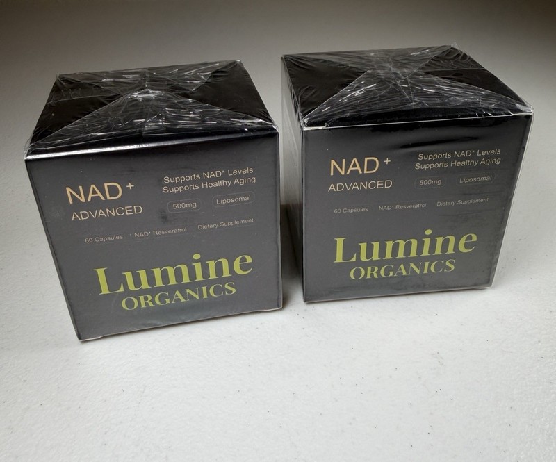 Lumine Organic NAD + Advanced 2 Boxes Exp 02/2028 Brand New Sealed