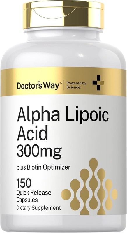 Doctors Way Alpha Lipoic Acid 300mg Biotin Optimizer Non-GMO Gluten Free 150 Cap