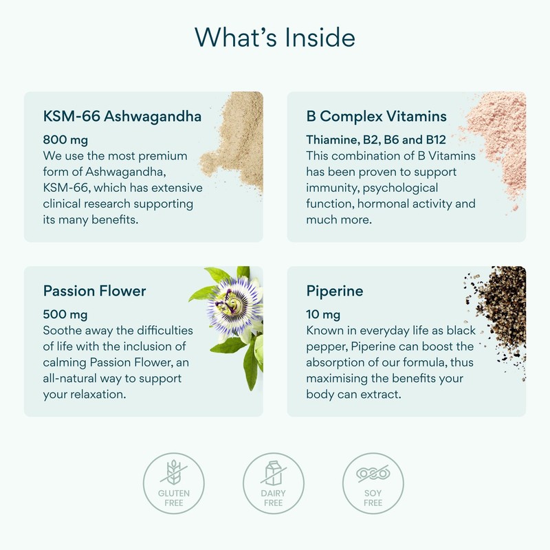 Bettervits Ashwagandha Complex Passion Flower And Vitamin B Ksm-66 Organic Root gallery