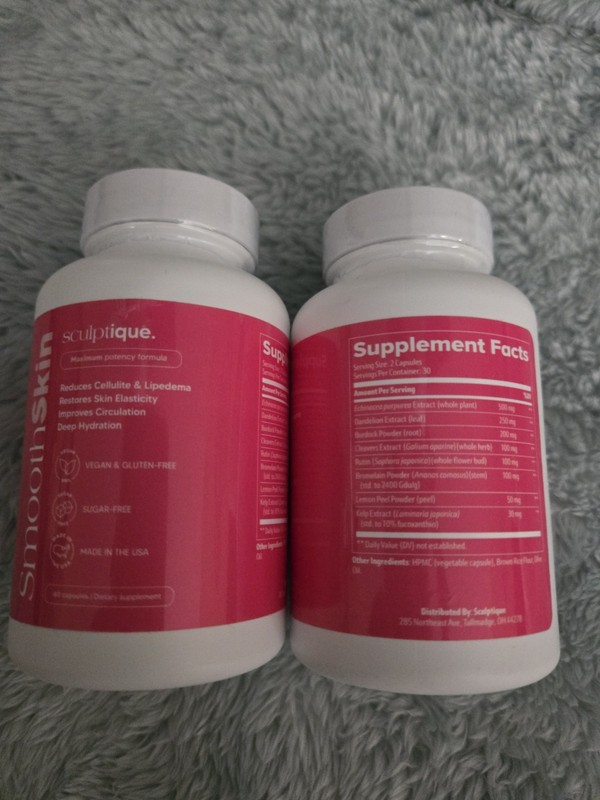 SmoothSkin Sculptique Cellulite Supplement 60 Capsules Vegan Gluten Free USA