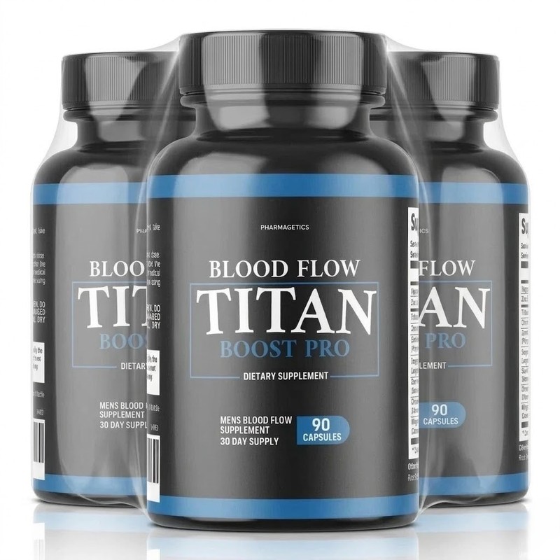 Blood Flow Titan Boost Pro Mens Blood Flow Supplement – 90 Capsules | Pack of 3