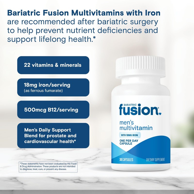 One Per Day Bariatric Multivitamin with Iron for Men | with Prostate and Hear... gallery