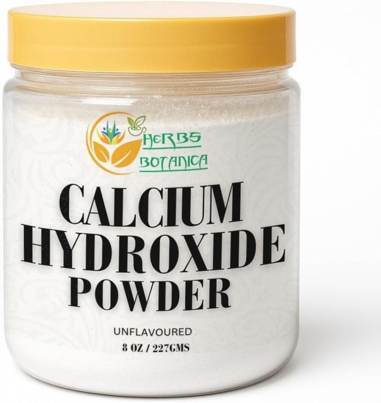 Herbs Botanica Calcium Hydroxide Powder 8 oz Fine Food Grade Lime Powder