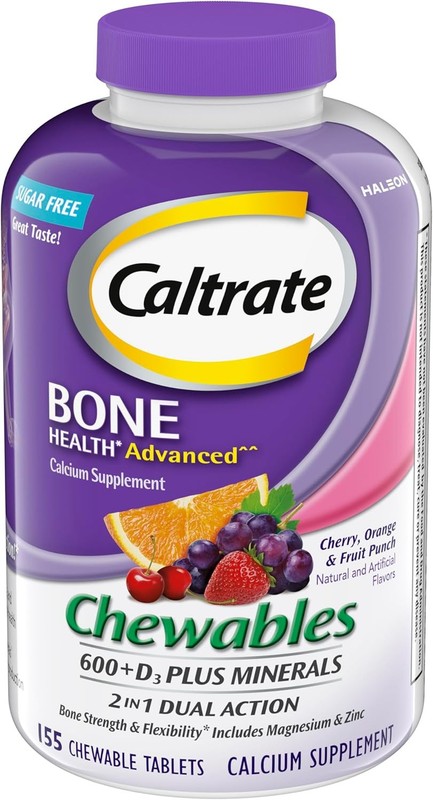 Caltrate Chewables 600+D3 Plus Minerals Calcium Vitamin D 155ct Exp 10/25 FRESH!
