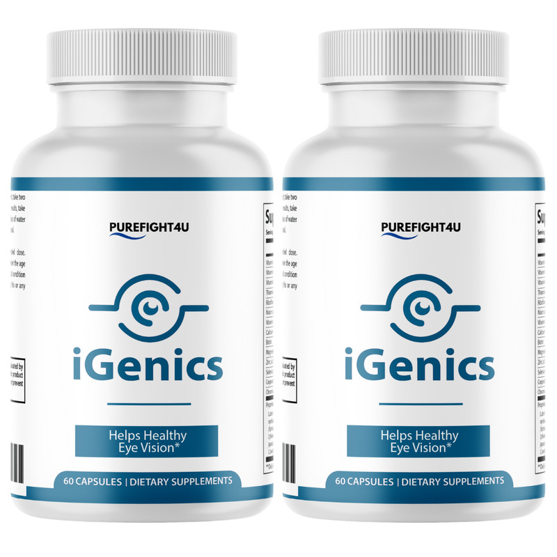 iGenics Eye & Vision Health Natural Formula Supplement – I Genics – 2 Bottles