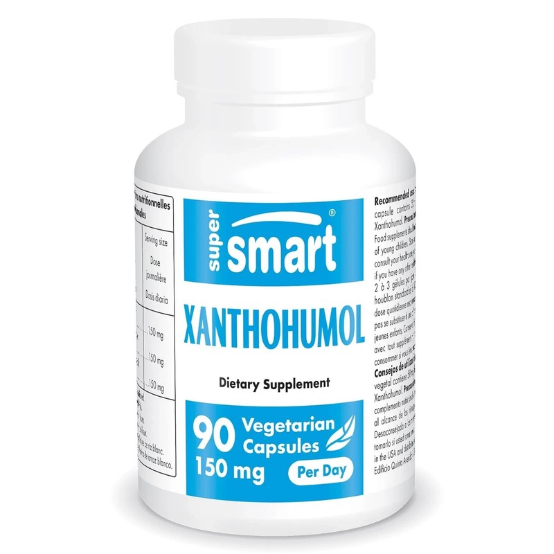 SuperSmart – Xanthohumol Supplement 150mg per Day Hops Flower Extract Non-G New