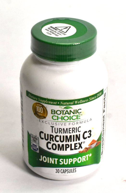 Botanic Choice Turmeric Curcumin C3 Complex Joint Support 30 Capsules Exp 06/27