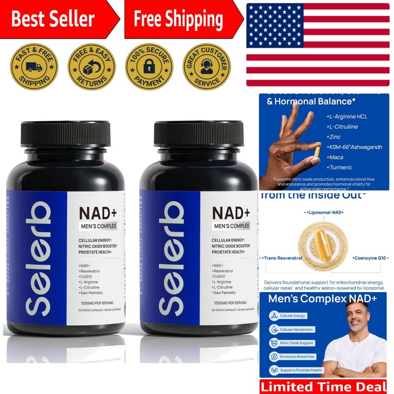 Vitality-Enhancing NAD+ Supplement Set for Men – Holistic Wellness Solution