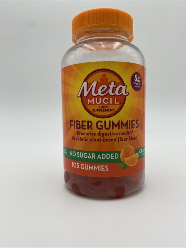 Metamucil Fiber Orange Gummies 105 Count Exp 02/2028