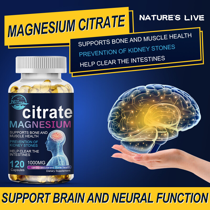 Magnesium Citrate Capsules 1000mg - Hight Potency - Anxiety & Stress Relief gallery