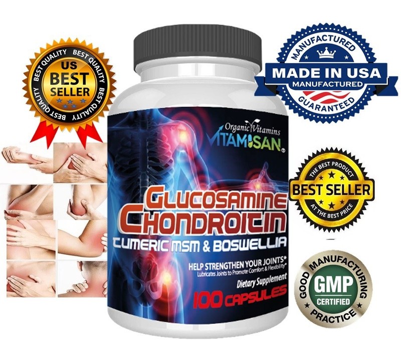 Triple Strength SUPPORT 100 Supplement, Joint Support Glucosamine, Turmeric, MSM