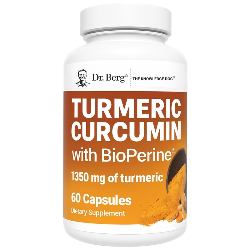 Dr. Berg Only 2 Per Day Turmeric Supplement with Black Pepper BioPerine 1350…